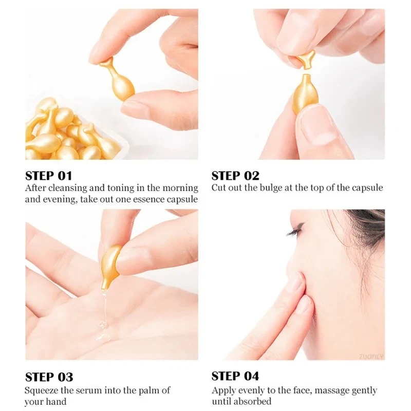 50PCS Face Serum Hyaluronic Ac - Placenta Extract Serum avis et prix