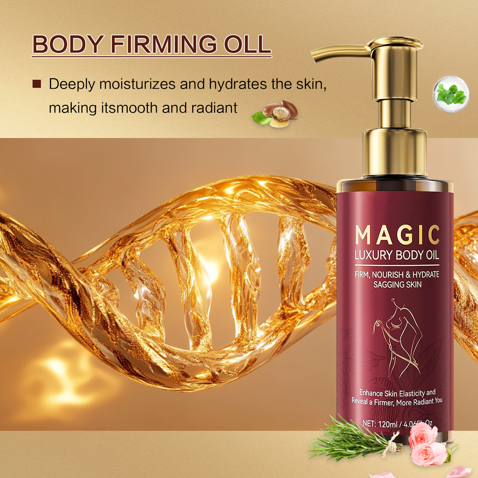 120ML Body Firming Oil Deep Mo - Luxury Natural Skincare avis et prix