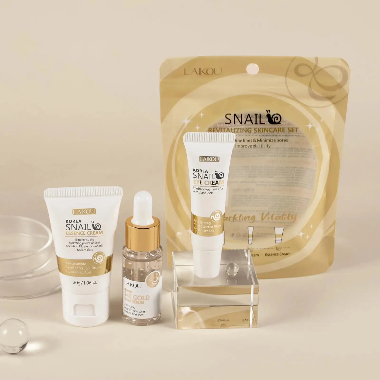 24K Gold Snail Repair Serum Ey - Luxury Natural Skincare avis et prix