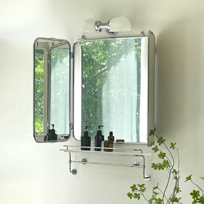 Stainless Steel Mirror Foldabl - Luxury Skincare Accessories avis et prix