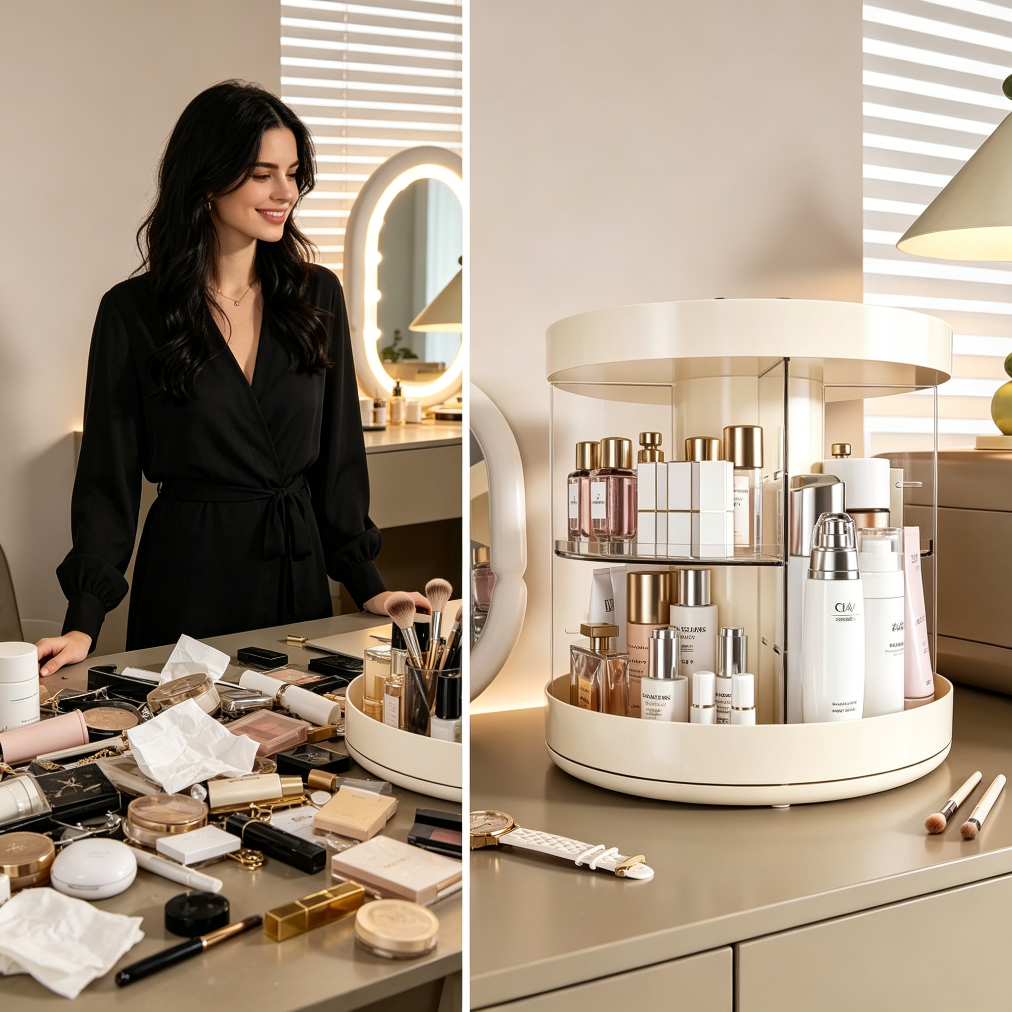 Rotating Layered Makeup Organi - Luxury Skincare & Spa avis et prix