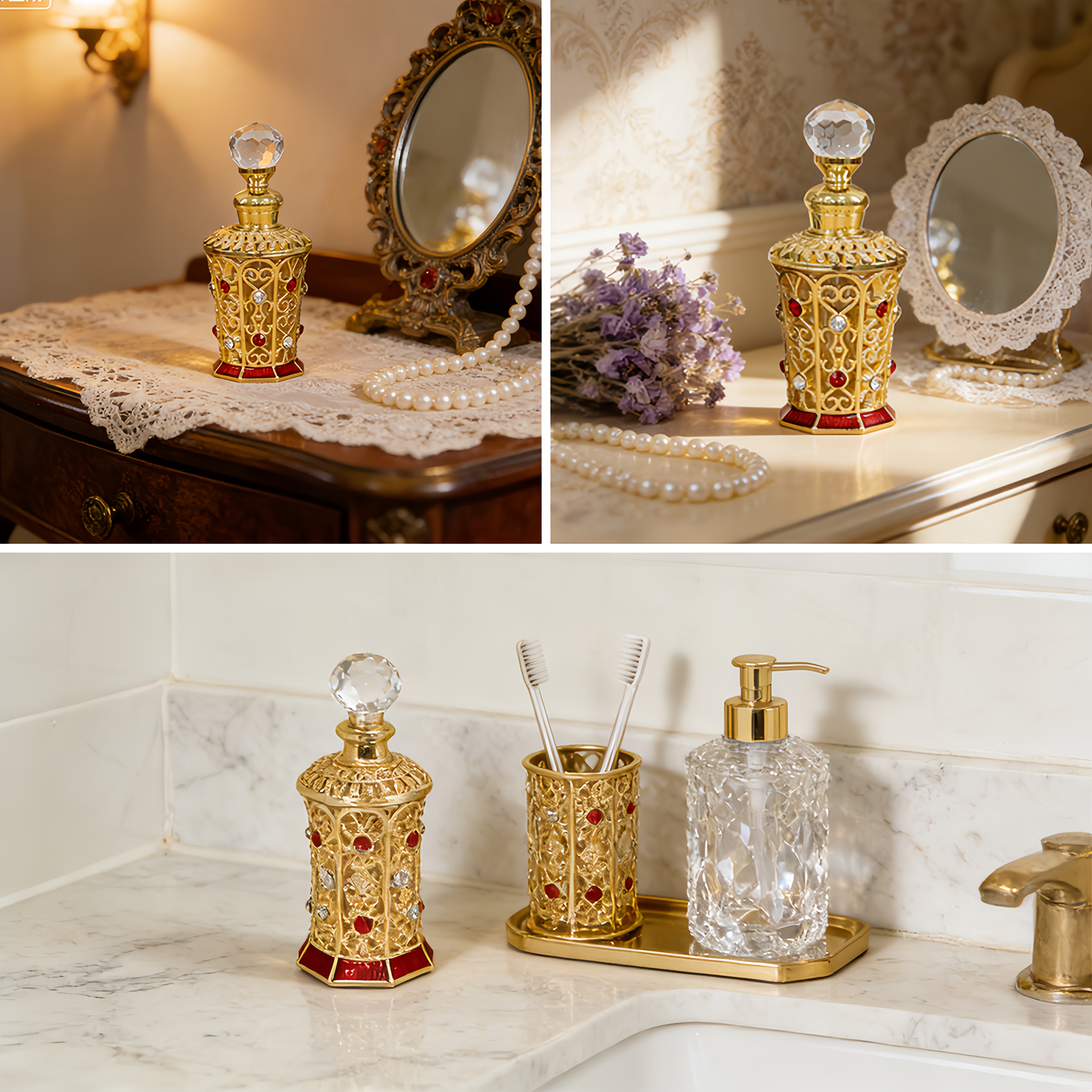 A Set of Vintage-Style Dispens - Luxury Skincare Essential avis et prix